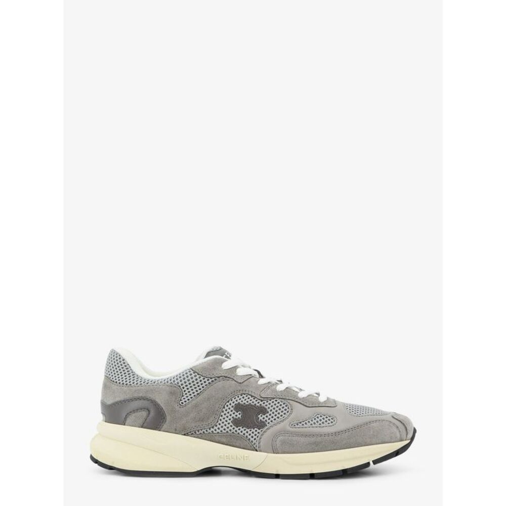 Celine Men Runner Mesh And Suede Sneakers With Side Logo